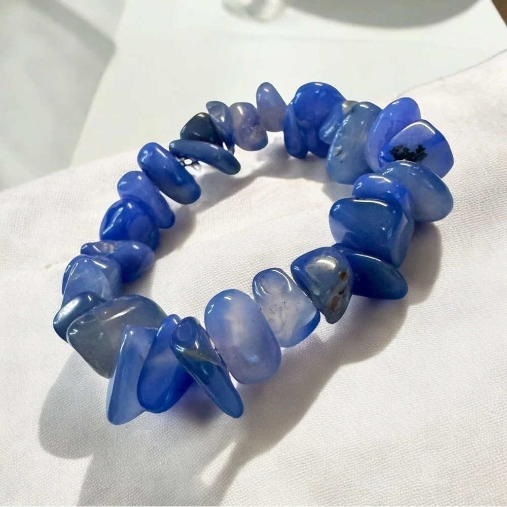 Blue Chalcedony Stretchy Bracelet